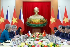 Tổng Bí thư Tô Lâm tiếp Chủ tịch Thượng viện Quốc hội Cộng hòa Séc Milos Vystrcil. (Ảnh: Thống Nhất/TTXVN)