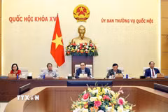 Chủ tịch Quốc hội Trần Thanh Mẫn phát biểu. (Ảnh: Doãn Tấn/TTXVN)