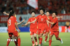 Việt Nam là đội duy nhất toàn thắng ở vòng bảng AFF Cup nữ 2025. (Ảnh: Minh Quyết/TTXVN)