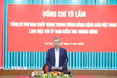 Tổng Bí thư Tô Lâm phát biểu. (Ảnh: Thống Nhất/TTXVN)