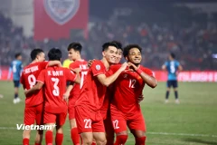 Tuyển Việt Nam sẵn sàng cho màn chạm trán Thái Lan ở chung kết AFF Cup 2024. (Ảnh: Hoài Nam/Vietnam+)