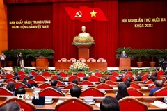 Tổng Bí thư Tô Lâm phát biểu bế mạc Hội nghị lần thứ 13 Ban Chấp hành Trung ương Đảng khóa XIII. (Ảnh: Doãn Tấn/TTXVN)