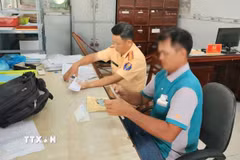 Tài xế Trần P.T. bị phạt số tiền 3.000.000 đồng, và bị trừ 2 điểm giấy phép lái xe. (Ảnh: TTXVN phát)
