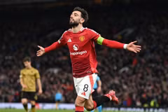 Bruno thăng hoa đưa Manchester United vào tứ kết Europa League. (Nguồn: Getty Images)