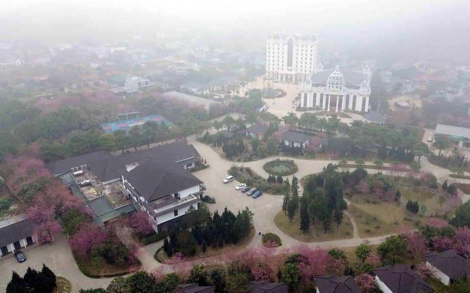 Thảo Nguyên Resort được xây dựng trên cao nguyên Mộc Châu, là khu du lịch, nghỉ dưỡng hàng đầu ở vùng Tây Bắc. (Ảnh: Quang Quyết/TTXVN)