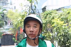 Đối tượng Nguyễn Huy Hoàng tại cơ quan Công an. (Ảnh: CA Thành phố Hồ Chí Minh cung cấp)
