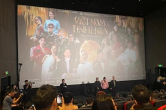 Buổi ra mắt MV tại Thành phố Hồ Chí Minh thu hút đông đảo khán giả, người hâm mộ và nhiều đơn vị báo, đài cả nước. (Ảnh: PV/Vietnam+)