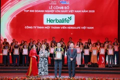 Herbalife Việt Nam tiếp tục được vinh danh tại VN500 năm 2025. (Ảnh: PV/Vietnam+)