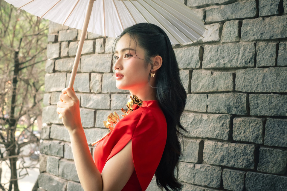 Trước thềm Tết Nguyên Đán 2025, trong không khí rộn ràng của những ngày cuối năm Âm lịch, Hoa hậu Huỳnh Trần Ý Nhi đã thực hiện bộ ảnh đặc biệt với trang phục truyền thống. Đây là món quà nhỏ cô muốn dành tặng khán giả với những lời chúc tốt đẹp nhất nhân dịp năm mới Ất Tỵ. (Ảnh: CTV/Vietnam+)