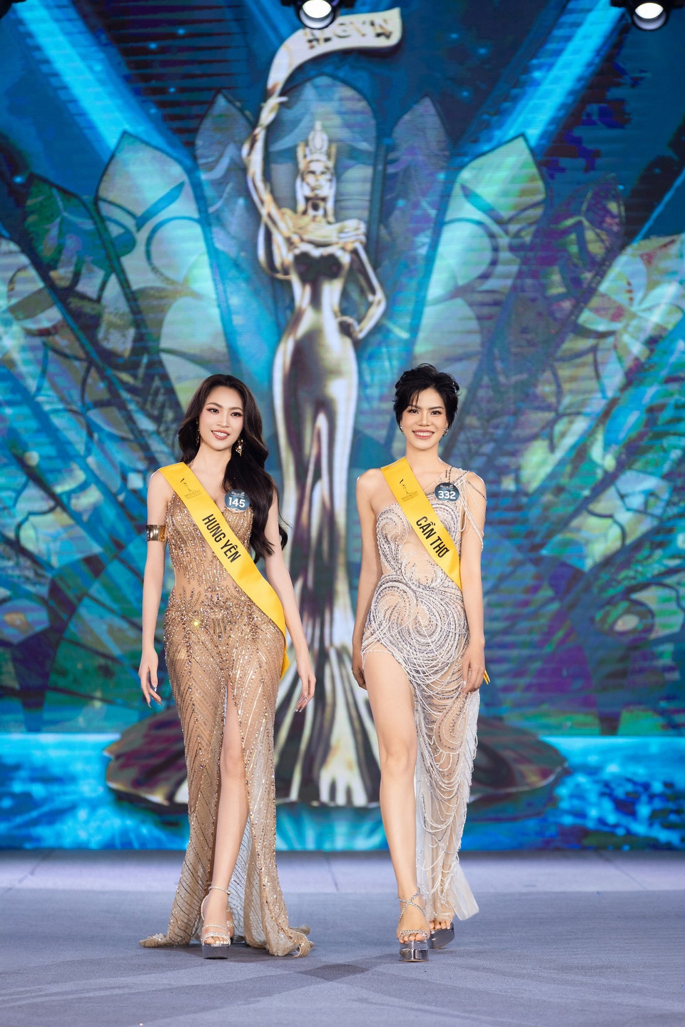 Ban tổ chức cho biết Hoa hậu Lê Hoàng Phương, Trần Tiểu Vy, Võ Lê Quế Anh, Á hậu Lê Phan Hạnh Nguyên và Phạm Ngọc Phương Anh sẽ cùng 35 thí sinh Miss Grand Vietnam 2025 trình diễn trong đêm Trang phục Văn hóa Dân tộc diễn ra vào ngày 11/9. (Ảnh: CTV/Vietnam+)