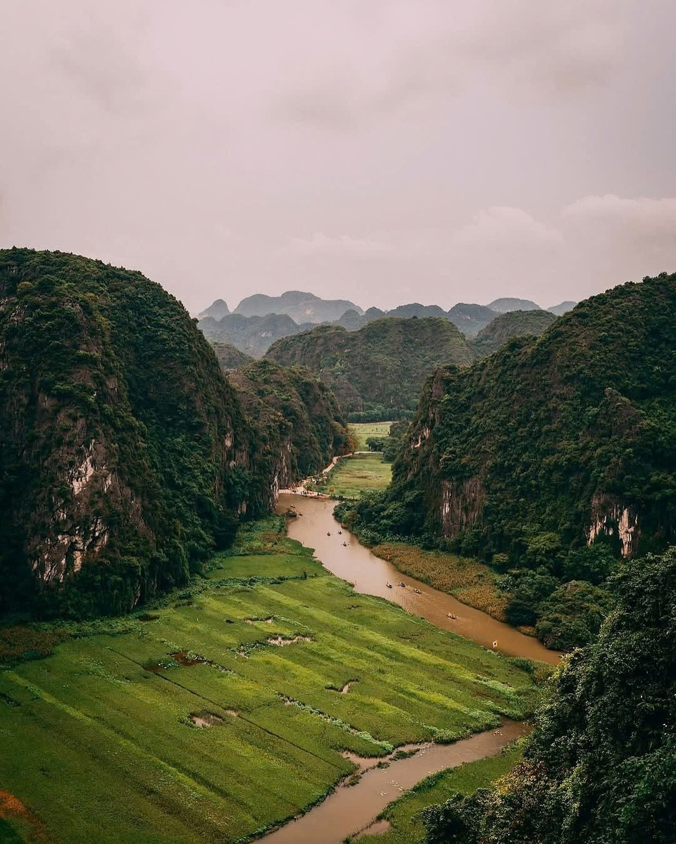 Ngoài cảnh sắc thiên nhiên, Hang Múa còn hấp dẫn du khách với những món ăn đặc sản ngon nức tiếng tại đây, là cơm cháy, thịt dê, nem Yên Mạc, ốc núi và gỏi cá nhệch, bánh trôi nước… (Ảnh: PV/Vietnam+)