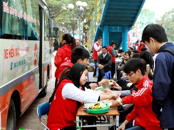 Toàn quốc đã tiếp nhận hơn 1 triệu đơn vị máu trong năm 2014 ảnh 1