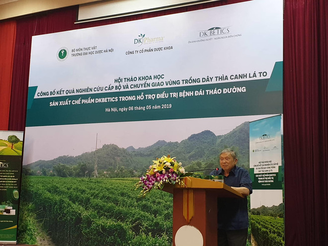 Giáo sư Thái Hồng Quang - Chủ tịch Hội Nội tiết đái tháo đường Việt Nam phát biểu tại buổi lễ. Công bố 'vũ khí' từ thảo dược chống bệnh đái tháo đường ảnh 1