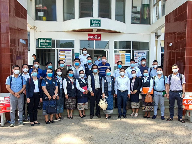 Đoàn chuyên gia từ Việt Nam đã giúp Lào kịp thời ứng phó, kiểm soát được sự lây lan của dịch COVID-19. (Ảnh: PV/Vietnam+) Chuyên gia Việt Nam hỗ trợ kiểm soát dịch COVID-19 ở Lào ảnh 1
