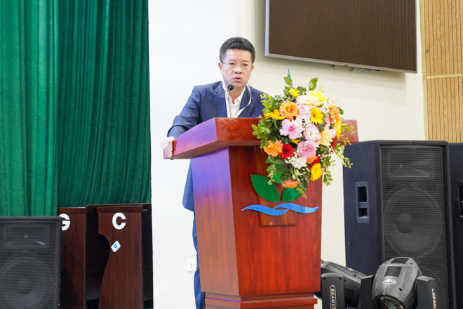 PGS. TS Phạm Duy Hiền, Phó Giám đốc Bệnh viện Nhi Trung ương phát biểu tại Hôi nghị.JPG