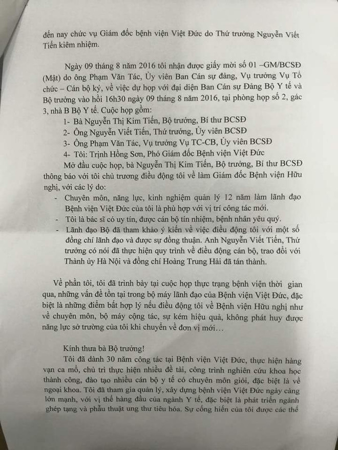 Bộ Y tế phản hồi "tâm thư" của phó Giám đốc Bệnh viện Việt Đức ảnh 3