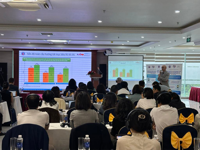 Các đại biểu tham dự Hội thảo. (Ảnh: T.G/Vietnam+) vnp-anh-hiv-3-6730.jpg
