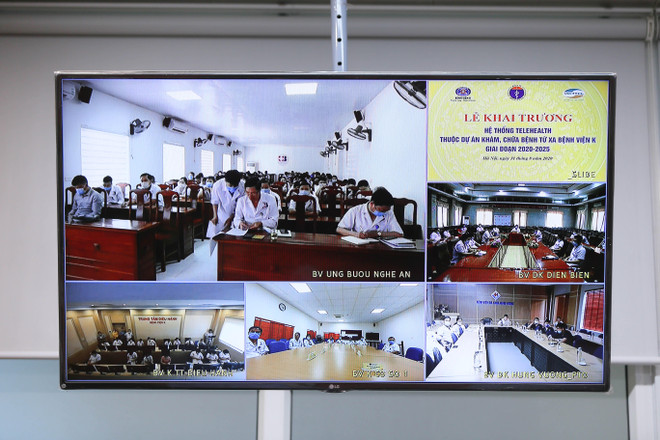 Các bệnh viện triển khai Đề án khám chữa bệnh từ xa. (Ảnh: PV/Vietnam+) Bước đột phá của ngành y tế với 1.000 điểm cầu khám chữa bệnh từ xa ảnh 2