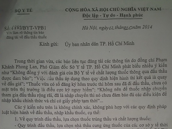 Bộ Y tế lên tiếng về yêu cầu Đại biểu quốc hội giải trình ảnh 1