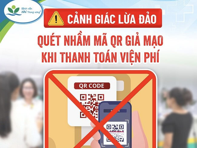 Bệnh viện nhi TW cảnh báo mã QR giả mạo tại quầy thanh toán viện phí ảnh 1