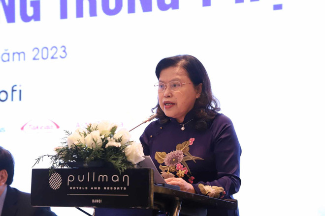Chủ tịch Tổng hội Y học Việt Nam Nguyễn Thị Xuyên. (Ảnh: PV/Vietnam+) Việt Nam là một nước có thế mạnh về sản xuất vaccine trên thế giới ảnh 3