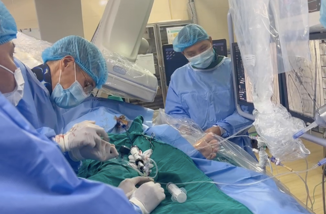 Lần đầu tiên tại Việt Nam bác sỹ thay van trong van động mạch chủ ảnh 1