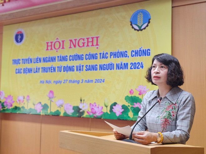 Thứ trưởng Bộ Y tế Nguyễn Thị Liên Hương phát biểu tại Hội nghị. (Ảnh: PV/Vietnam+) thứ trưởng.jpg