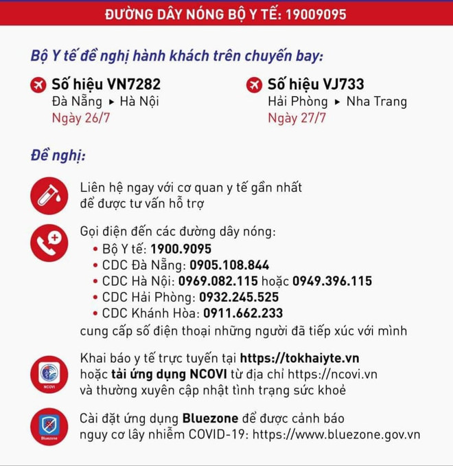 Thông báo khẩn tìm hành khách trên 2 chuyến bay VN7282 và VJ733 ảnh 1