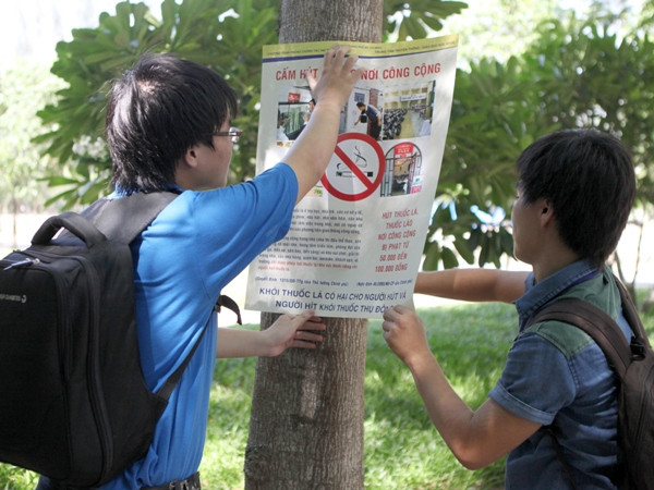 Kiểm tra nơi làm việc không khói thuốc lá ở Quảng Nam, Đà Nẵng ảnh 1