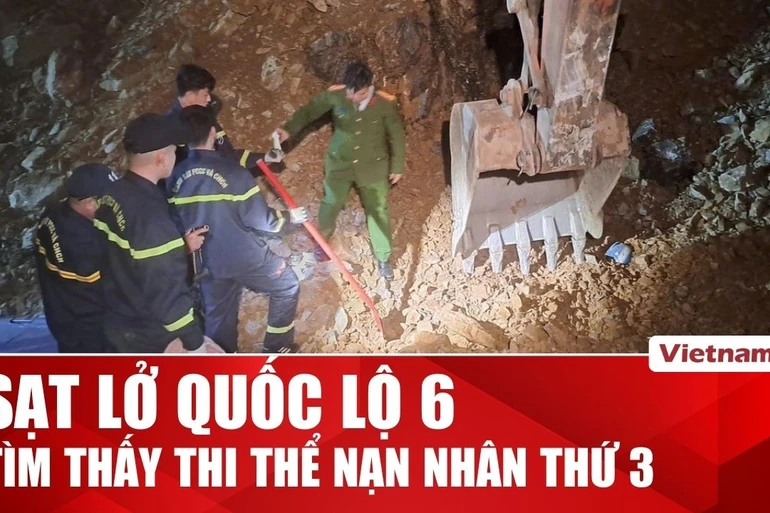 Phát hiện thêm thi thể nạn nhân thứ 3 trong vụ sạt lở tại quốc lộ 6