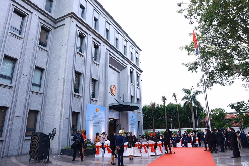 Trụ sở Đại sứ quán Việt Nam tại Thủ đô New Delhi, Ấn Độ. (Ảnh: Dương Giang/TTXVN)