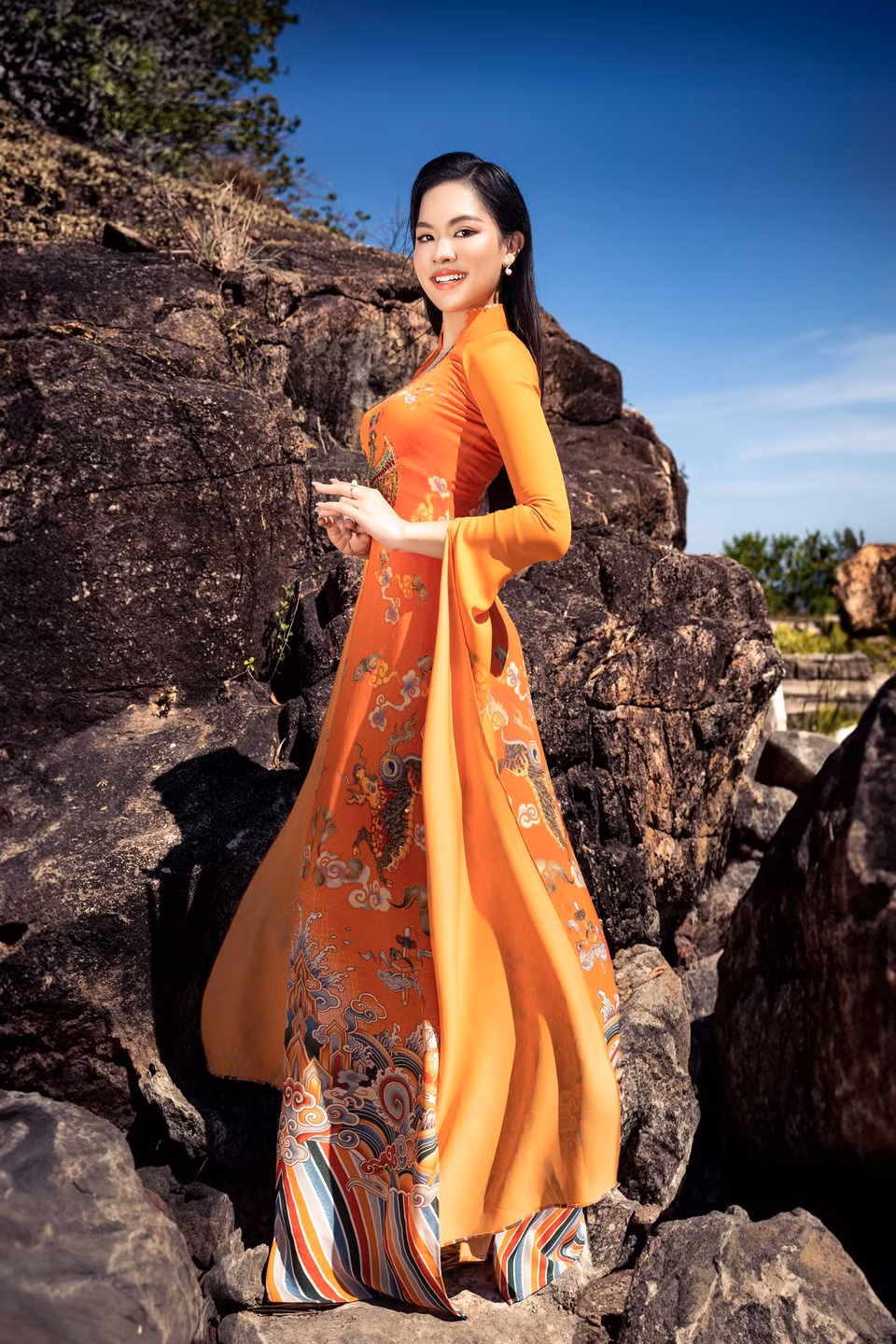 Thí sinh Nguyễn Minh Trang, SBD 012. (Ảnh: PV/Vietnam+)
