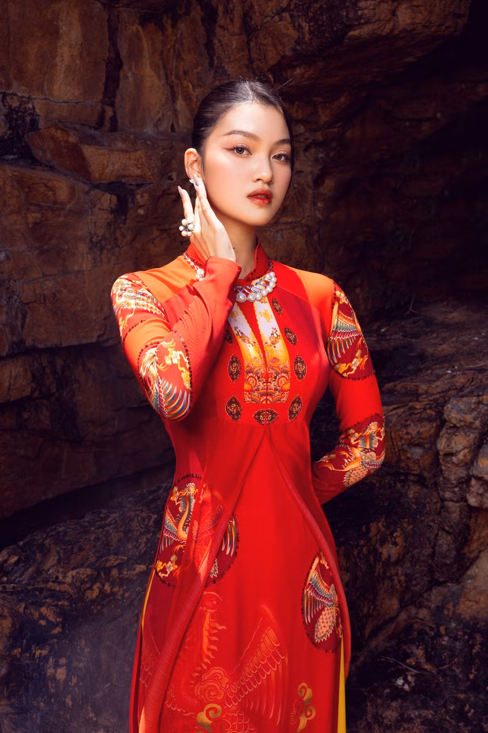 Thí sinh Hoàng Thu Huyền, SBD 123. (Ảnh: PV/Vietnam+)