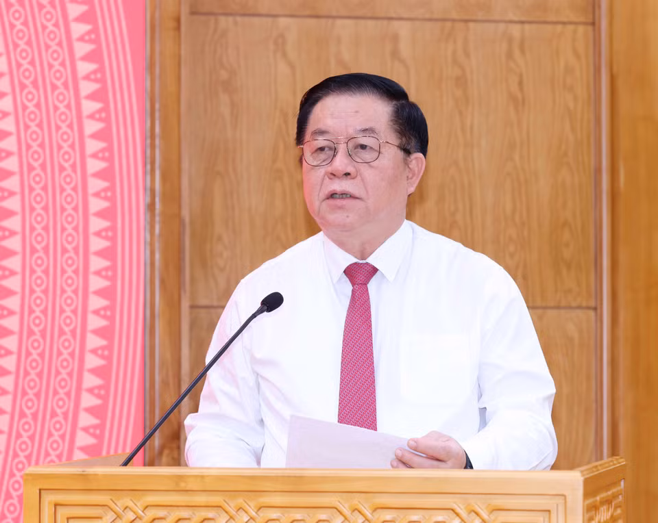 Trưởng Ban Tuyên giáo Trung ương Nguyễn Trọng Nghĩa phát biểu tại hội nghị. (Ảnh: Phương Hoa/TTXVN)
