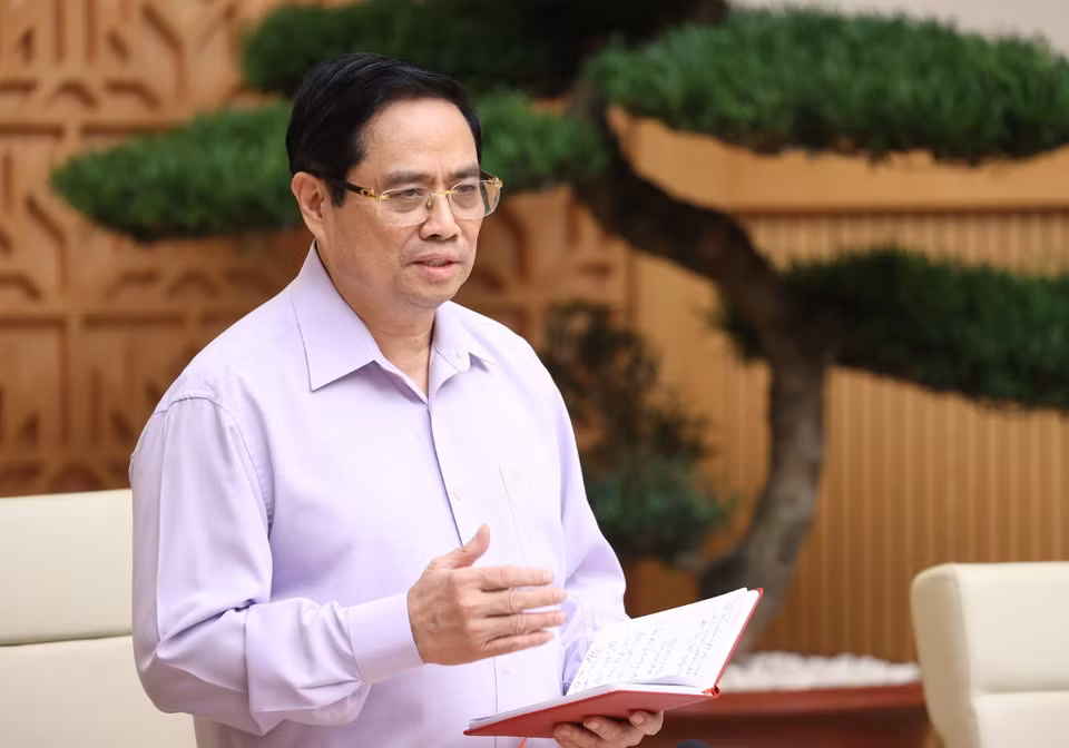  Thủ tướng Chính phủ Phạm Minh Chính kết luận phiên họp. (Ảnh: Dương Giang/TTXVN)