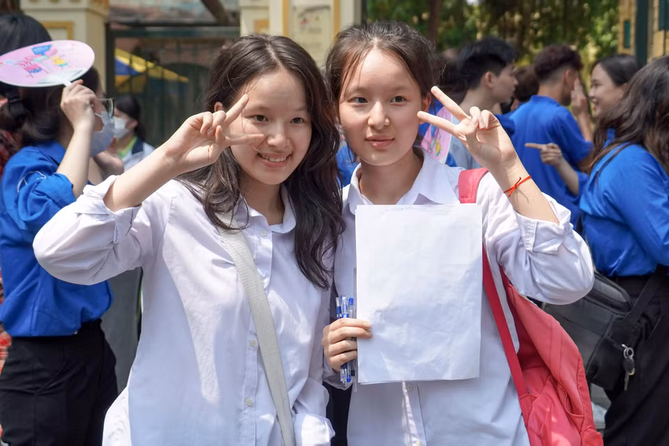 Chiều nay, các sỹ tử Thủ đô sẽ dự thi môn Ngoại ngữ với thời gian làm bài là 60 phút. (Ảnh: PV/Vietnam+)