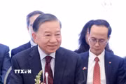 Tổng Bí thư, Chủ tịch nước Tô Lâm phát biểu tại Tọa đàm. (Ảnh: Thống Nhất/TTXVN)