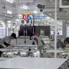 Sản xuất tấm quang năng tại Nhà máy Jinko Solar 2, Khu công nghiệp Sông Khoai. (Ảnh: Mạnh Trường)