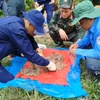 Đội K92, Bộ CHQS tỉnh An Giang, tìm kiếm hài cốt liệt sỹ trên đất bạn Campuchia. (Ảnh: TTXVN phát)