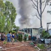 Hiện trường vụ cháy lúc 17 giờ 30 phút. (Nguồn: Báo Nhân Dân)