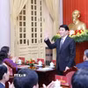 Chủ tịch nước Lương Cường dự hội nghị Tổng kết công tác năm 2025, triển khai nhiệm vụ năm 2026 của Văn phòng Chủ tịch nước. (Ảnh: Lâm Khánh/TTXVN)
