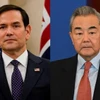 Bộ trưởng Ngoại giao Trung Quốc Vương Nghị và người đồng cấp Mỹ Marco Rubio. (Nguồn: AP)