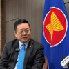 Tổng Thư ký ASEAN Kao Kim Hourn trả lời phỏng vấn phóng viên TTXVN tại Indonesia. (Ảnh: Đỗ Quyên/TTXVN)