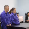 Hai đối tượng Chinh và Nhập tại phiên tòa. (Nguồn: SKĐS) 