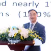 Thứ trưởng Bộ Công an Phạm Thế Tùng phát biểu tại Toạ đàm Hợp tác toàn cầu phòng, chống lừa đảo trực tuyến. (Ảnh: TTXVN)