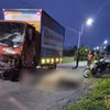 Hiện trường vụ tai nạn giao thông trên đường tỉnh 822, xã Hậu Nghĩa, tỉnh Tây Ninh làm 3 người tử vong. (Ảnh: TTXVN phát)