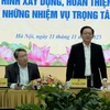 Phó Thủ tướng Chính phủ Hồ Quốc Dũng phát biểu tại buổi làm việc. (Ảnh: Đỗ Bình/TTXVN)