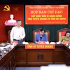 Chủ tịch Ủy ban Nhân dân tỉnh Tuyên Quang Nguyễn Văn Sơn phát biểu tại cuộc họp. (Ảnh: Quang Cường/TTXVN)
