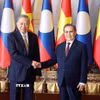 Chiều 5/2/2026, tại Thủ đô Vientiane, Tổng Bí thư Tô Lâm hội kiến Chủ tịch Quốc hội Lào Xaysomphone Phomvihane. (Ảnh: Thống Nhất/TTXVN)