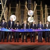 Các đại biểu cắt băng khai mạc Hana Expo 2025. (Ảnh: Xuân Anh/TTXVN)